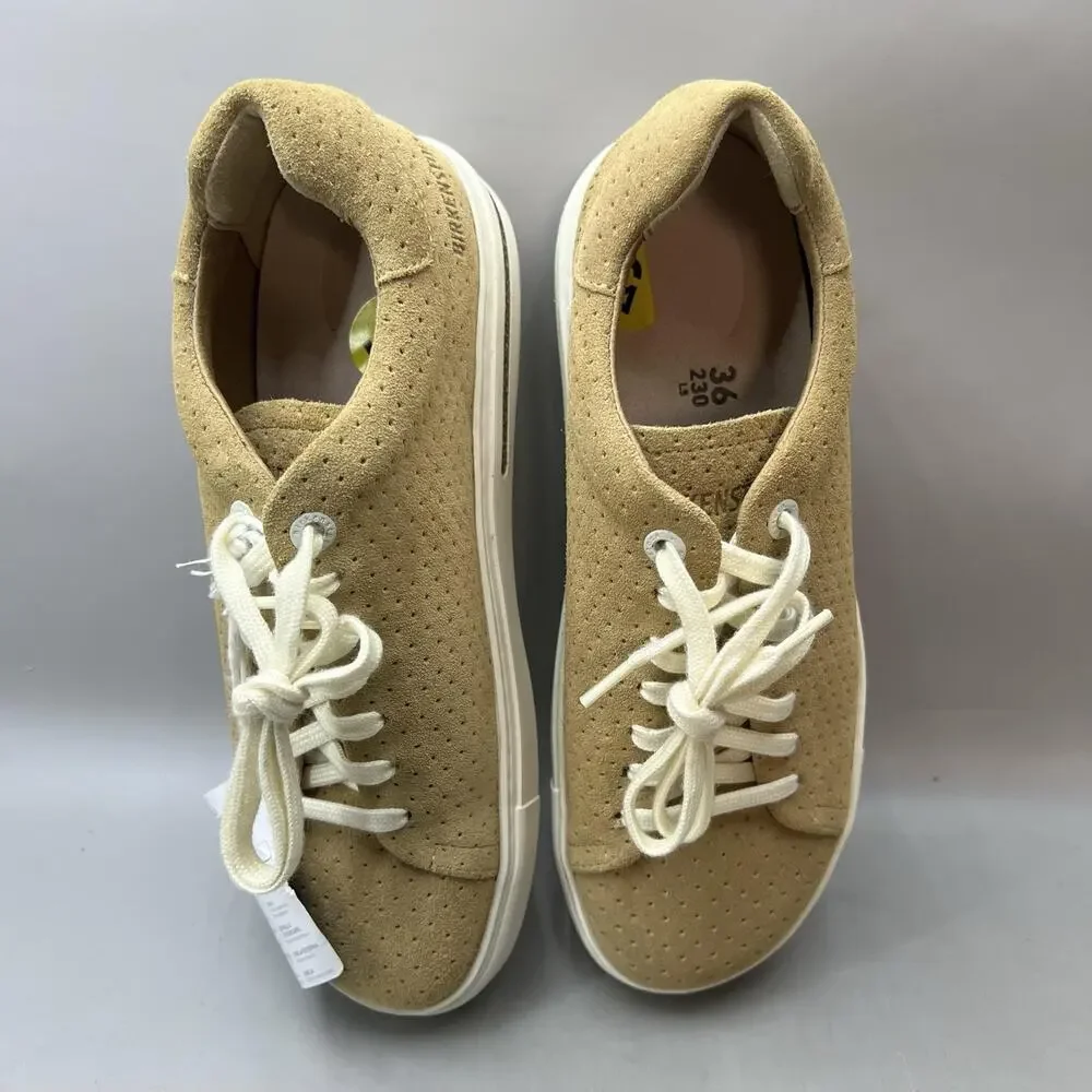 Birkenstock Bend Low Embossed Shoes Women Size 5 Brown Suede Comfort Sneakers